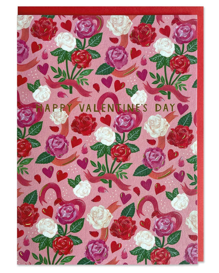 'Happy Valentine's Day' roses card