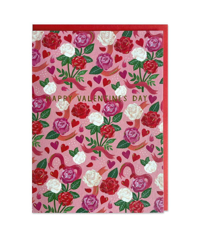 'Happy Valentine's Day' roses card