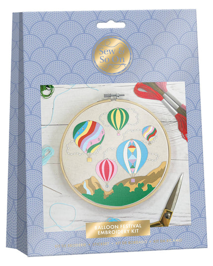 Sew & So On Embroidery Sewing Craft Kit - Balloon Festival