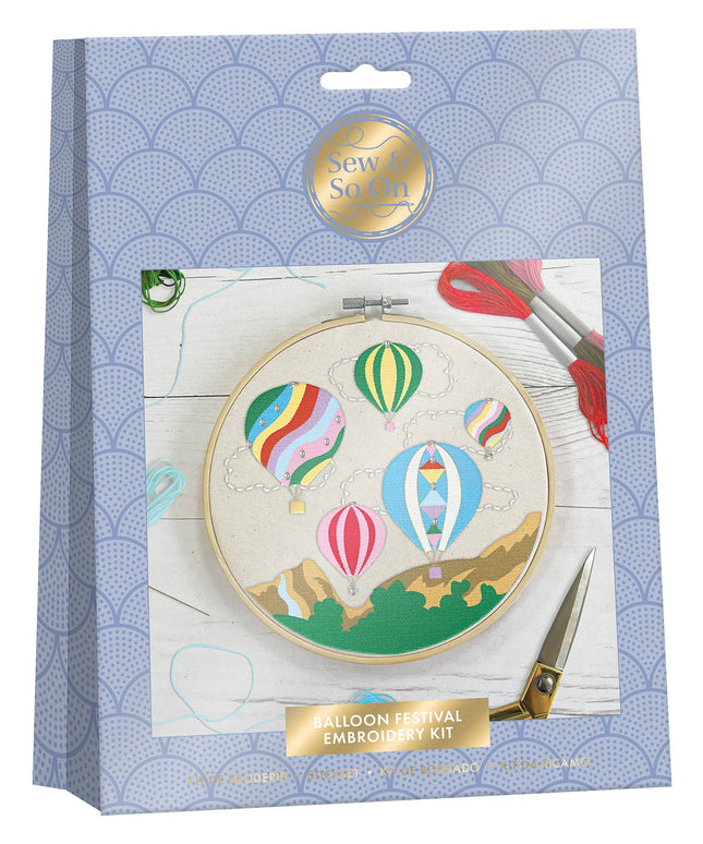 Sew & So On Embroidery Sewing Craft Kit - Balloon Festival
