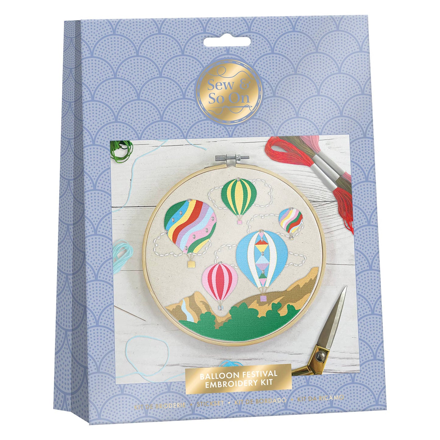 Sew & So On Embroidery Sewing Craft Kit - Balloon Festival - The Red Squirrel
