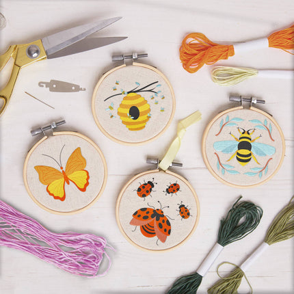 Sew & So On Embroidery Craft Kit - Bees & Bugs