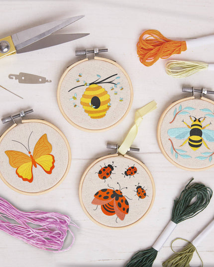 Sew & So On Embroidery Craft Kit - Bees & Bugs