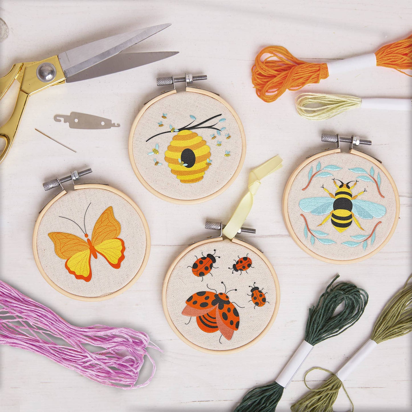 Sew & So On Embroidery Craft Kit - Bees & Bugs - The Red Squirrel