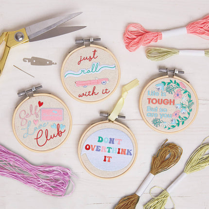 Sew & So On Embroidery Craft Stitch Kit - Slogans
