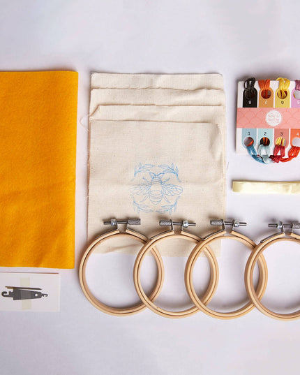 Sew & So On Embroidery Craft Kit - Bees & Bugs