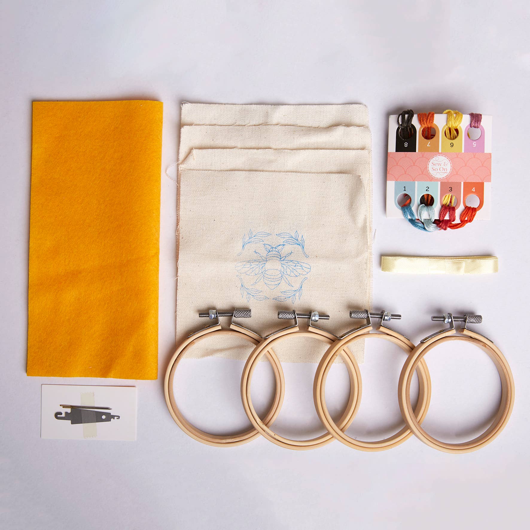 Sew & So On Embroidery Craft Kit - Bees & Bugs - The Red Squirrel