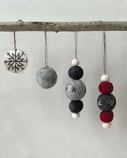 Felt baubles - East of India - Various designs