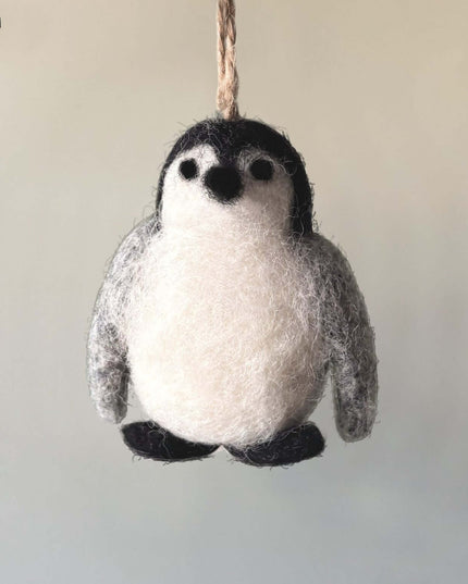 Felt Penguin Christmas Decoration - East of India