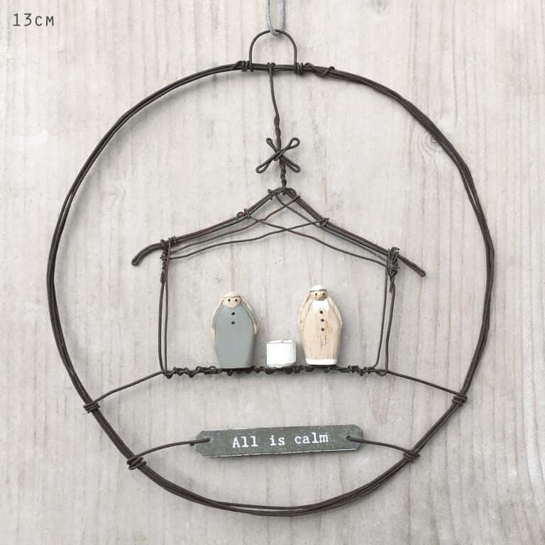 Decorative wall hanging with the nativity scene