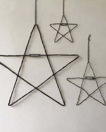 Small Metal Hanging Star - wish - East of India