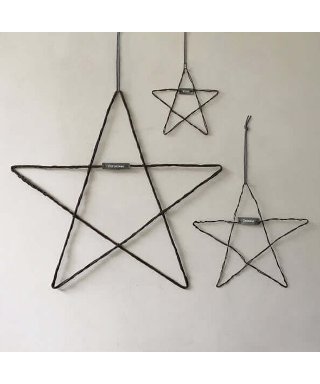 Small Metal Hanging Star - wish - East of India