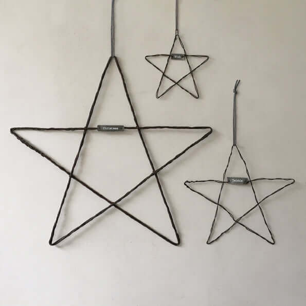 Wire Stars in 3 different sizes
