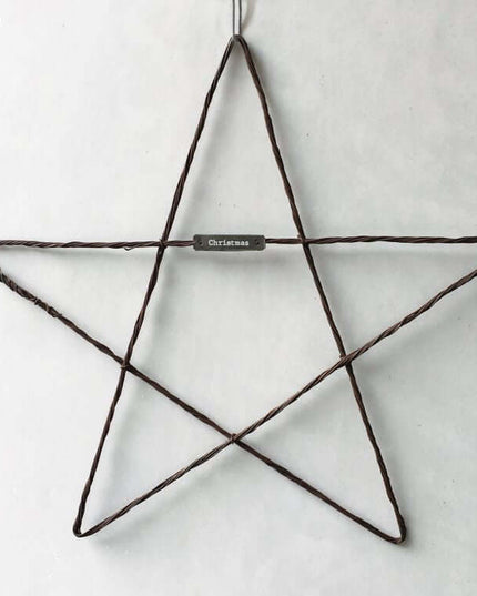 Large Metal Hanging Christmas Star - East of India