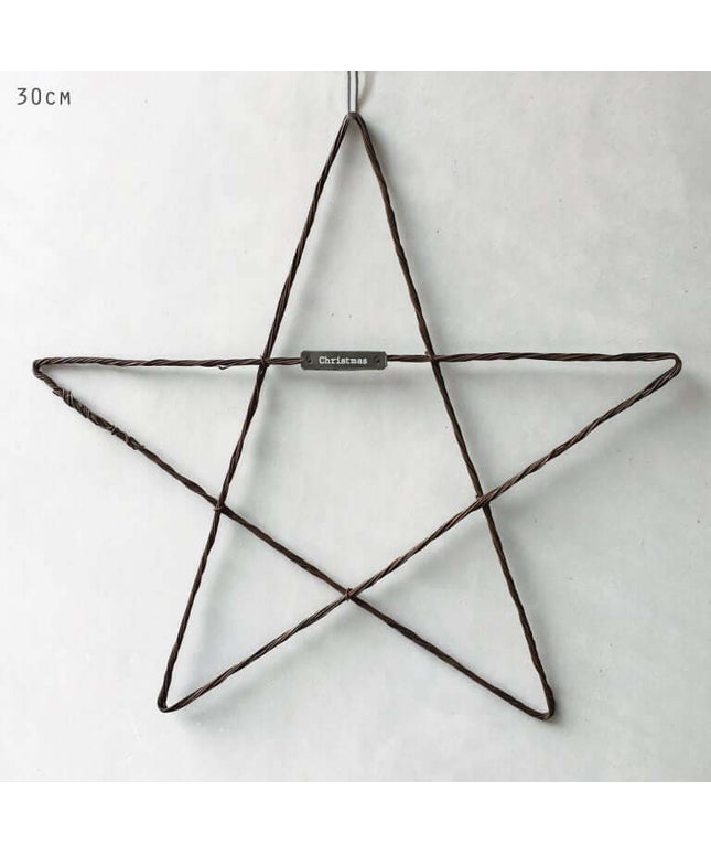 Large Metal Hanging Christmas Star - East of India