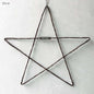 Wire star decoration with a label on a white background