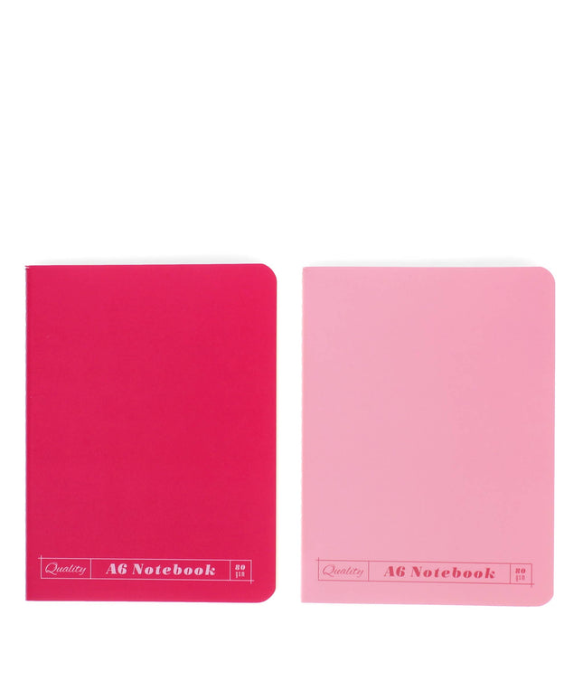 A6 notebooks set of 2 - Different shades of Pink