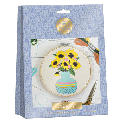 Sew & So On Embroidery Sewing Craft Kit Sunflowers