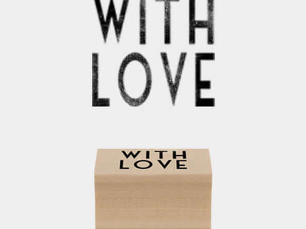 East of India wooden Ink Stamps in various 'With Love'
