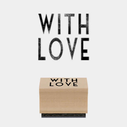 East of India wooden Ink Stamps in various 'With Love'