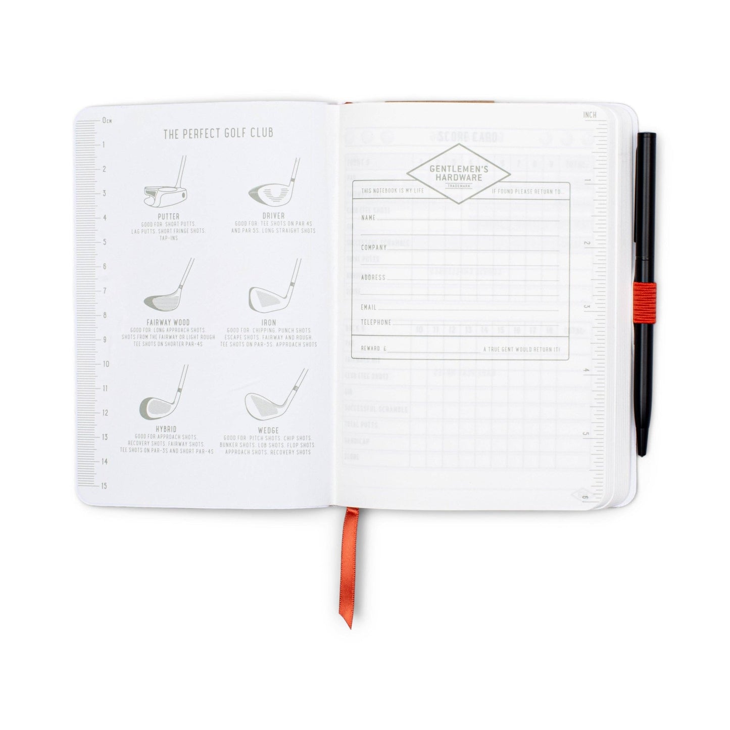 Waterproof Golfers Notebook - The Red Squirrel
