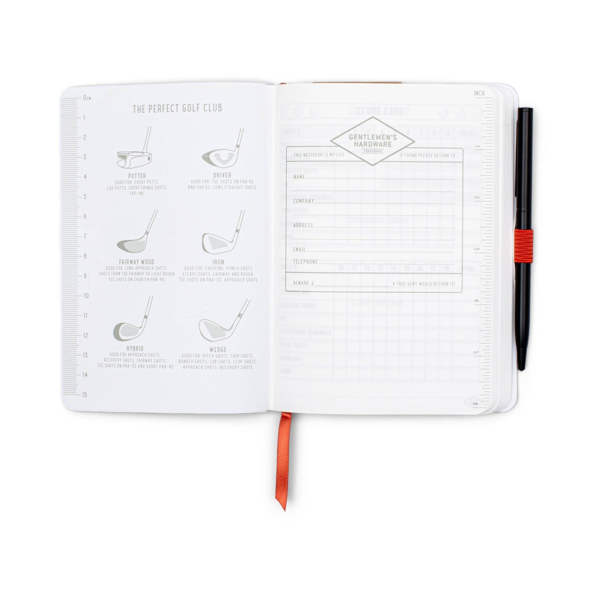 Waterproof Golfers Notebook - The Red Squirrel