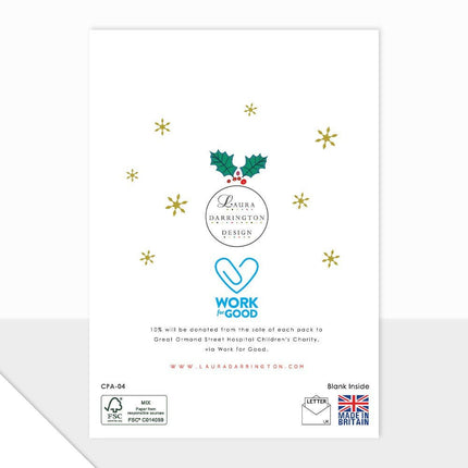 Charity Christmas Card Pack - holly leaves