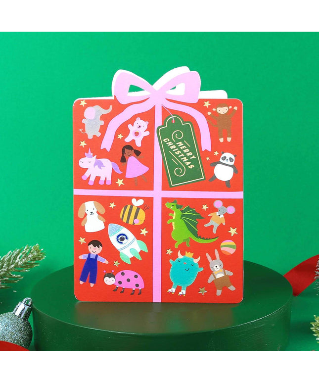 Joyful Holiday Present Christmas Card - Christmas Card