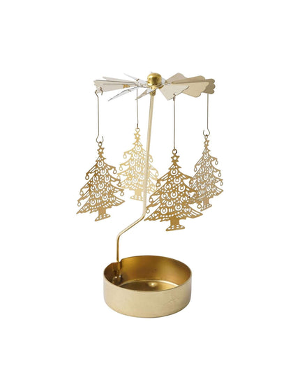 Gold Christmas Tree Tealight Spinner