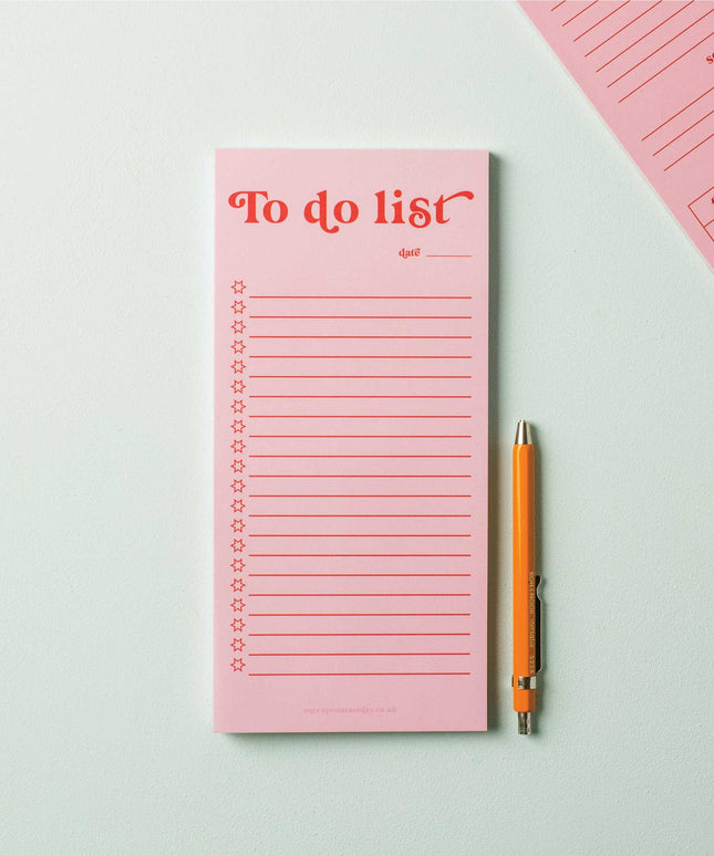 To Do List Pad | Pink & Red