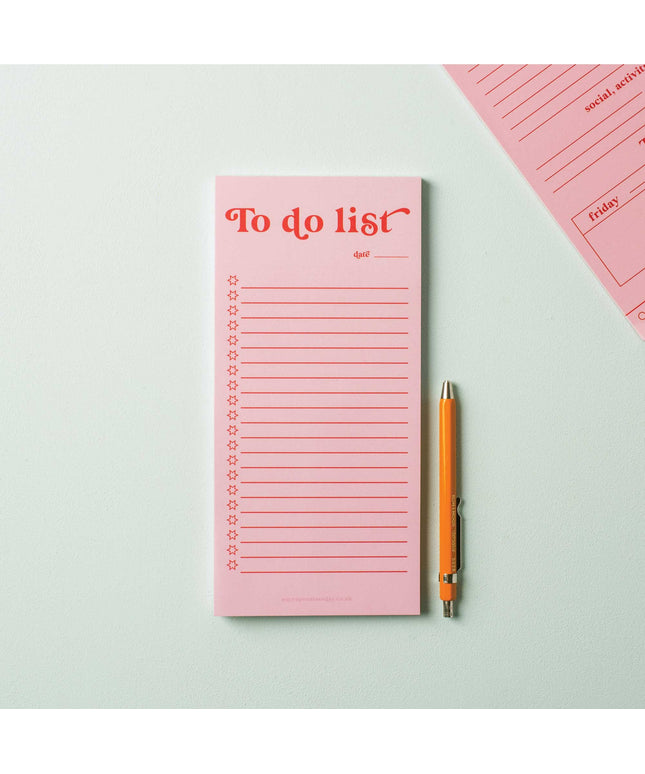 To Do List Pad | Pink & Red