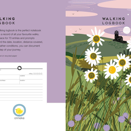 Walking logbook lighthouse - journal outdoor notebook