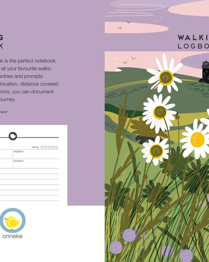 Walking logbook lighthouse - journal outdoor notebook