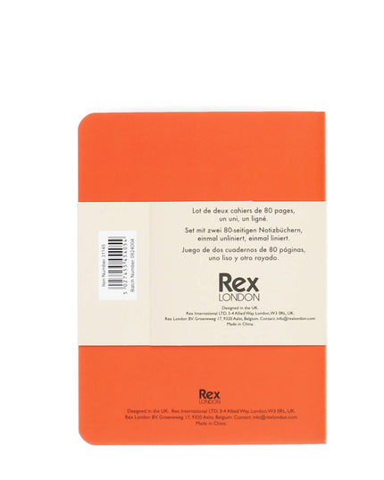 A6 notebooks set of 2 - Orange & blue