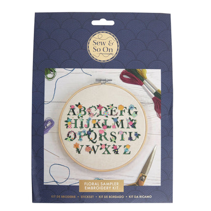 Sew & So On Embroidery Kit - Floral Letters