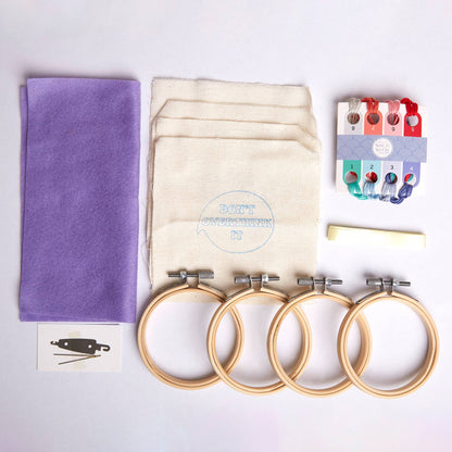 Sew & So On Embroidery Craft Stitch Kit - Slogans - The Red Squirrel