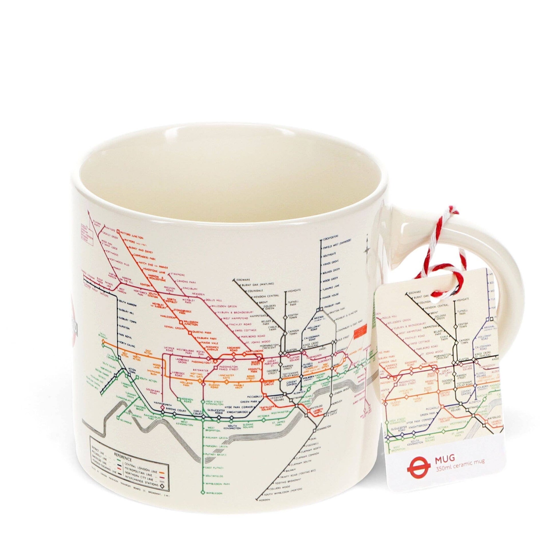 Ceramic Mug - TFL Heritage Tube Map - The Red Squirrel