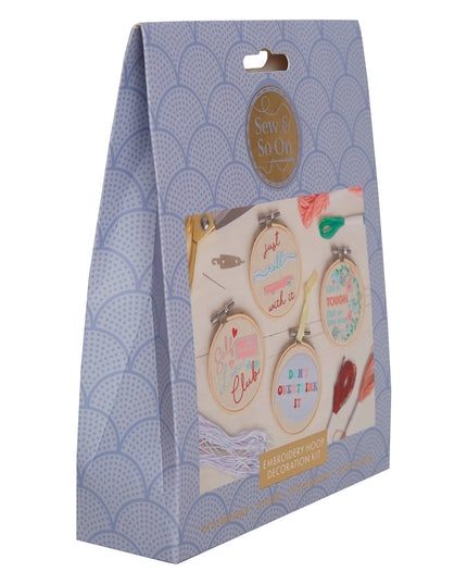 Sew & So On Embroidery Craft Stitch Kit - Slogans