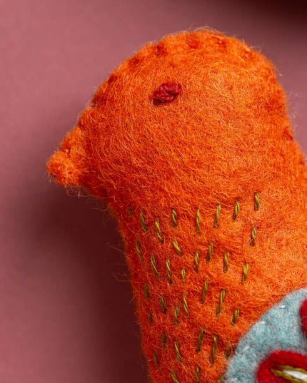 Folk Birds Felt Craft Kit - Makes 5 Embroidered Decorations | Corinne Lapierre