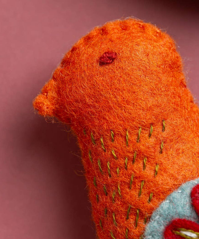 Folk Birds Felt Craft Kit - Makes 5 Embroidered Decorations | Corinne Lapierre