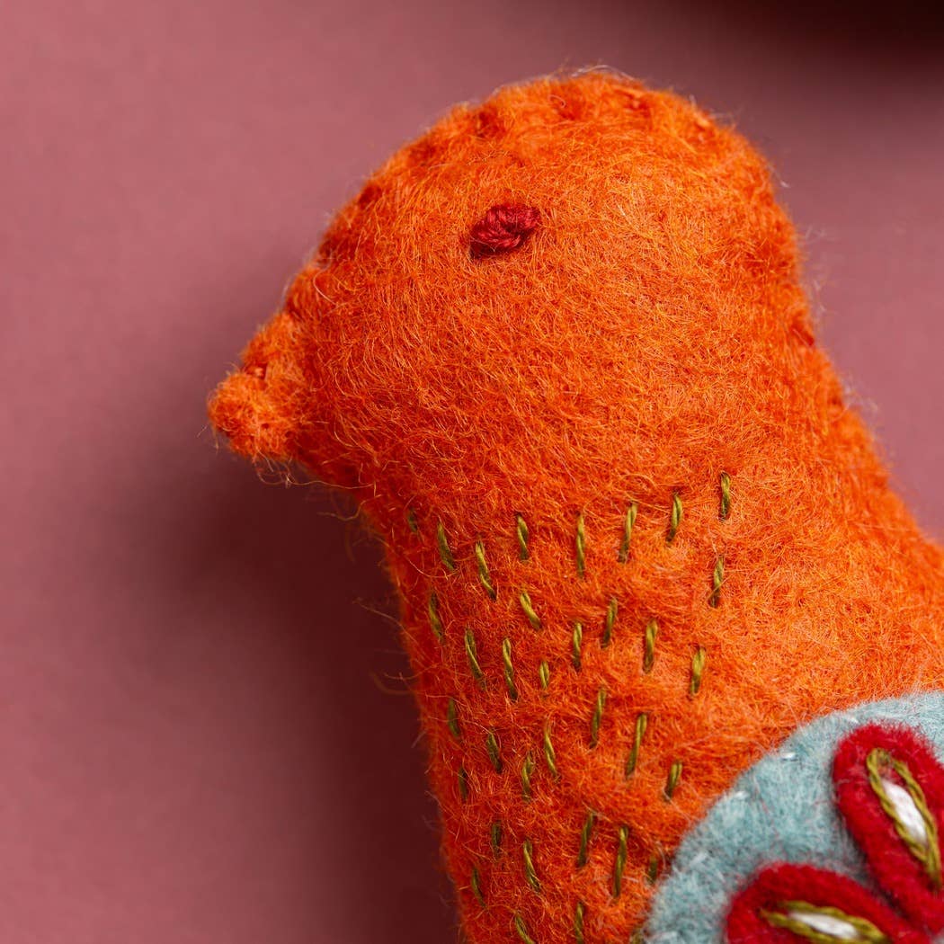Folk Birds Felt Craft Kit - The Red Squirrel