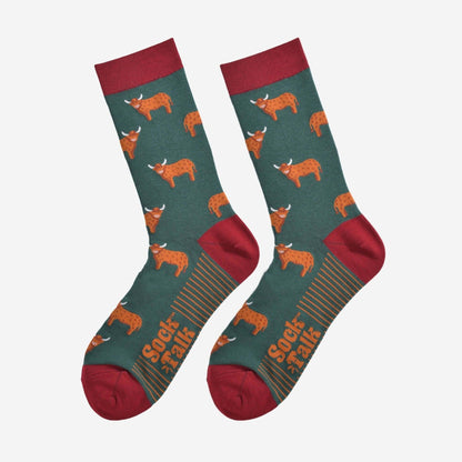 Men's Highland Cow Bamboo Socks - The Red Squirrel