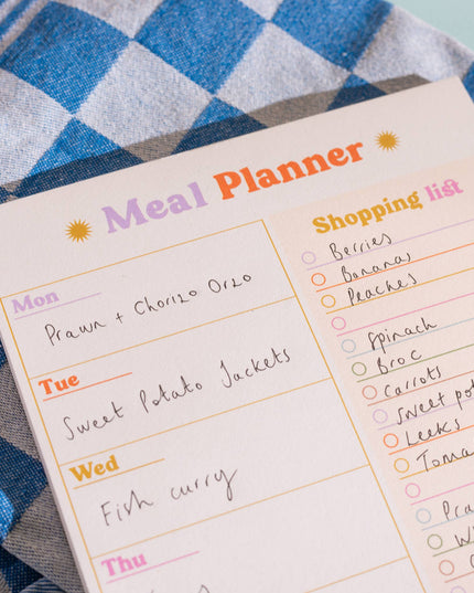 A5 Colourful Meal Planner & Shopping List