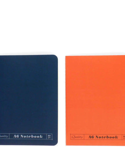 A6 notebooks set of 2 - Orange & blue