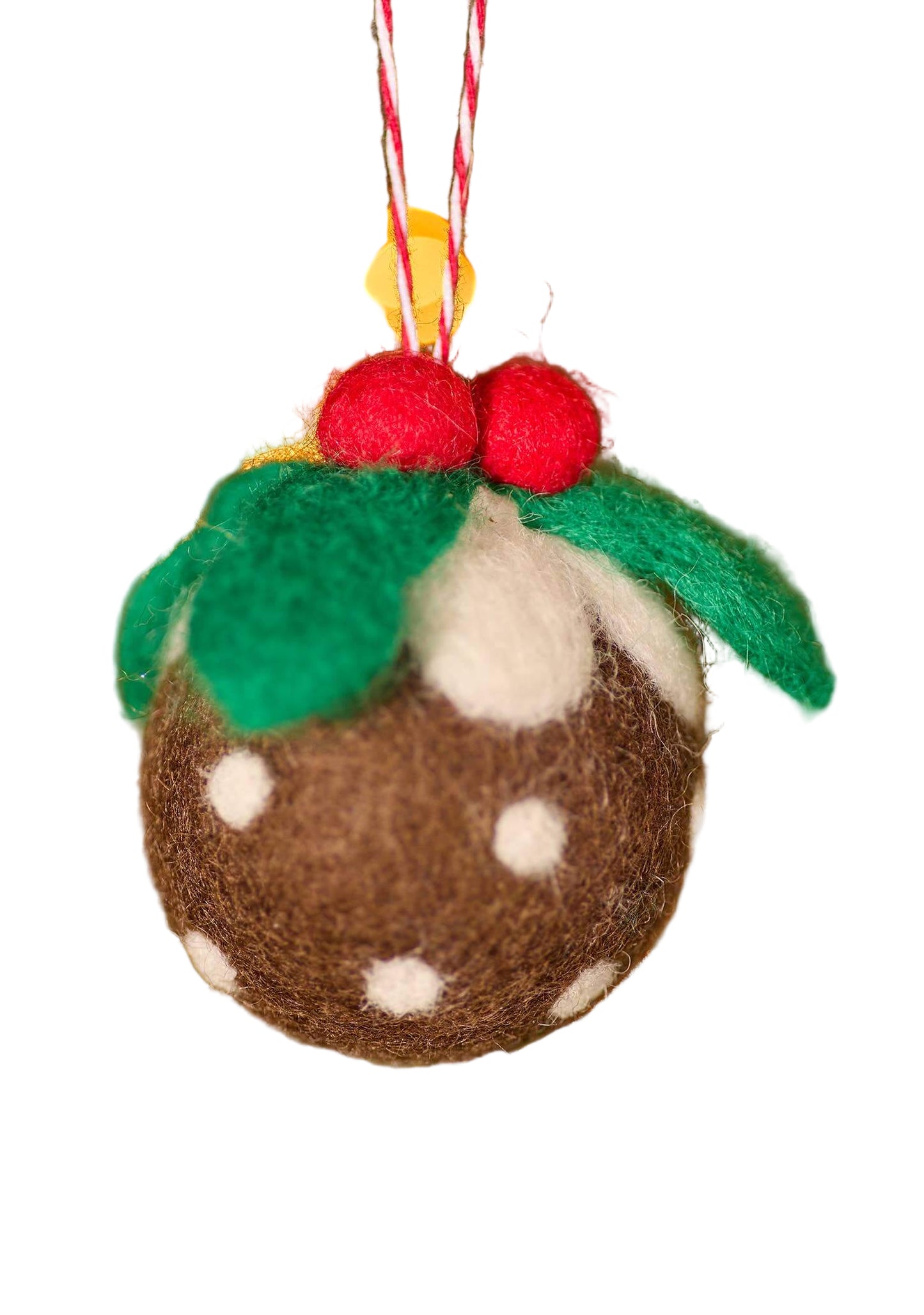 Felt Christmas Pudding Bauble - The Red Squirrel