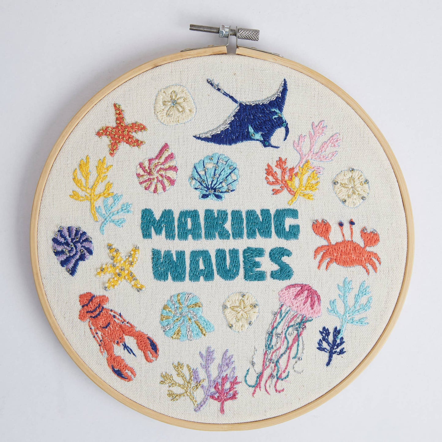 Sew & So On Embroidery Sewing Craft Stitch Kit Waves - The Red Squirrel