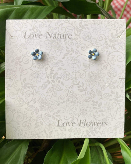 Forget Me Not Blue Flower Mini Stud Earring