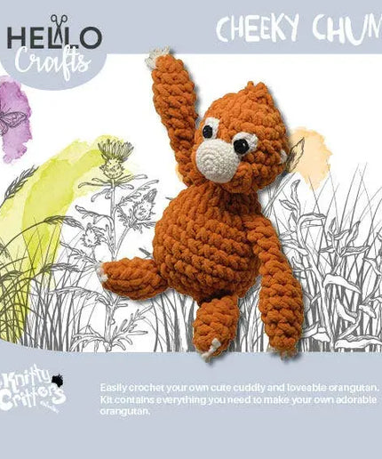 Knitty Critters Cheeky Chums - Orangutan Crochet Kit