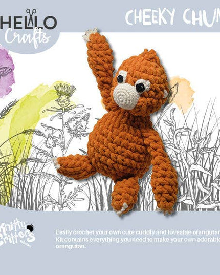Knitty Critters Cheeky Chums - Orangutan Crochet Kit