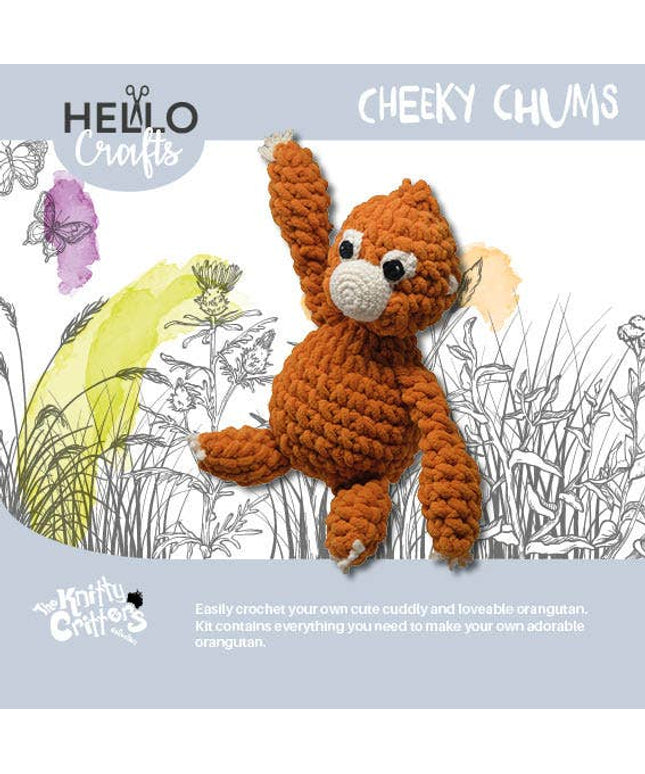 Knitty Critters Cheeky Chums - Orangutan Crochet Kit